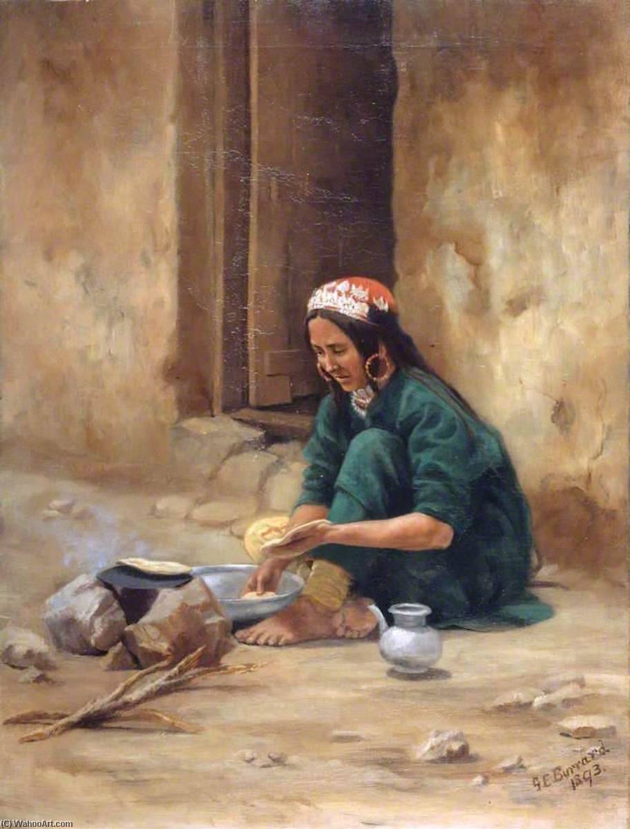 A Hill Woman From Ladakh, Cooking Her Food — Gertrude Ellen Burrard