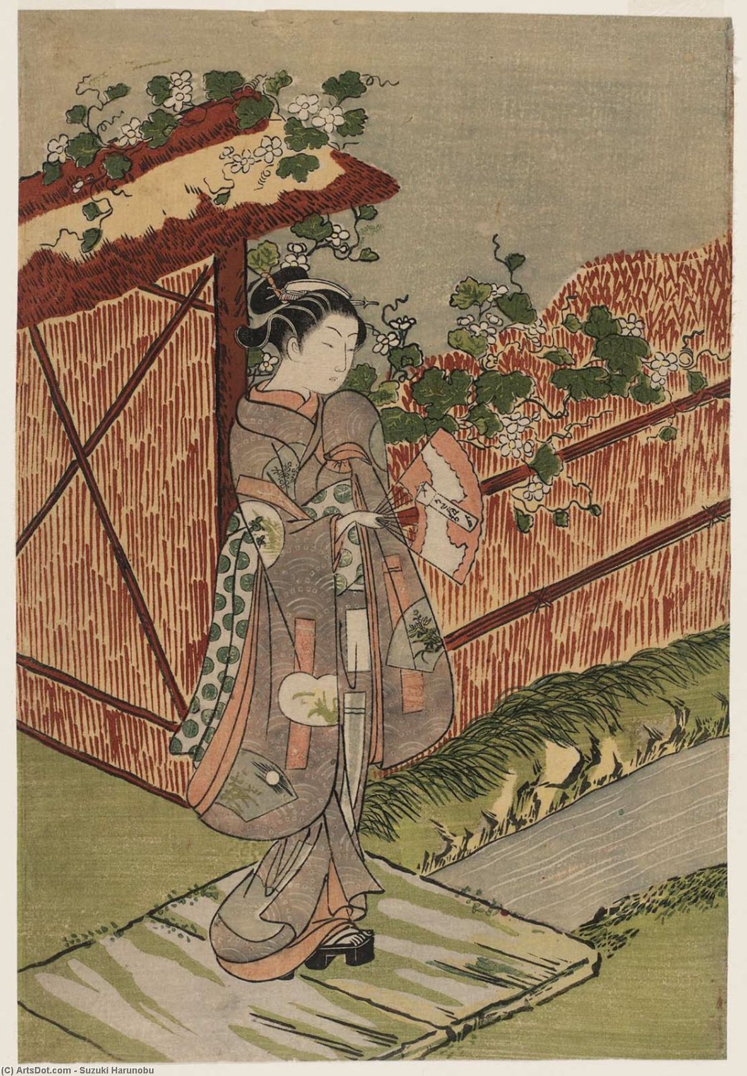 Parody Of The Yûgao Chapter Of The Tale Of Genji — Suzuki Harunobu