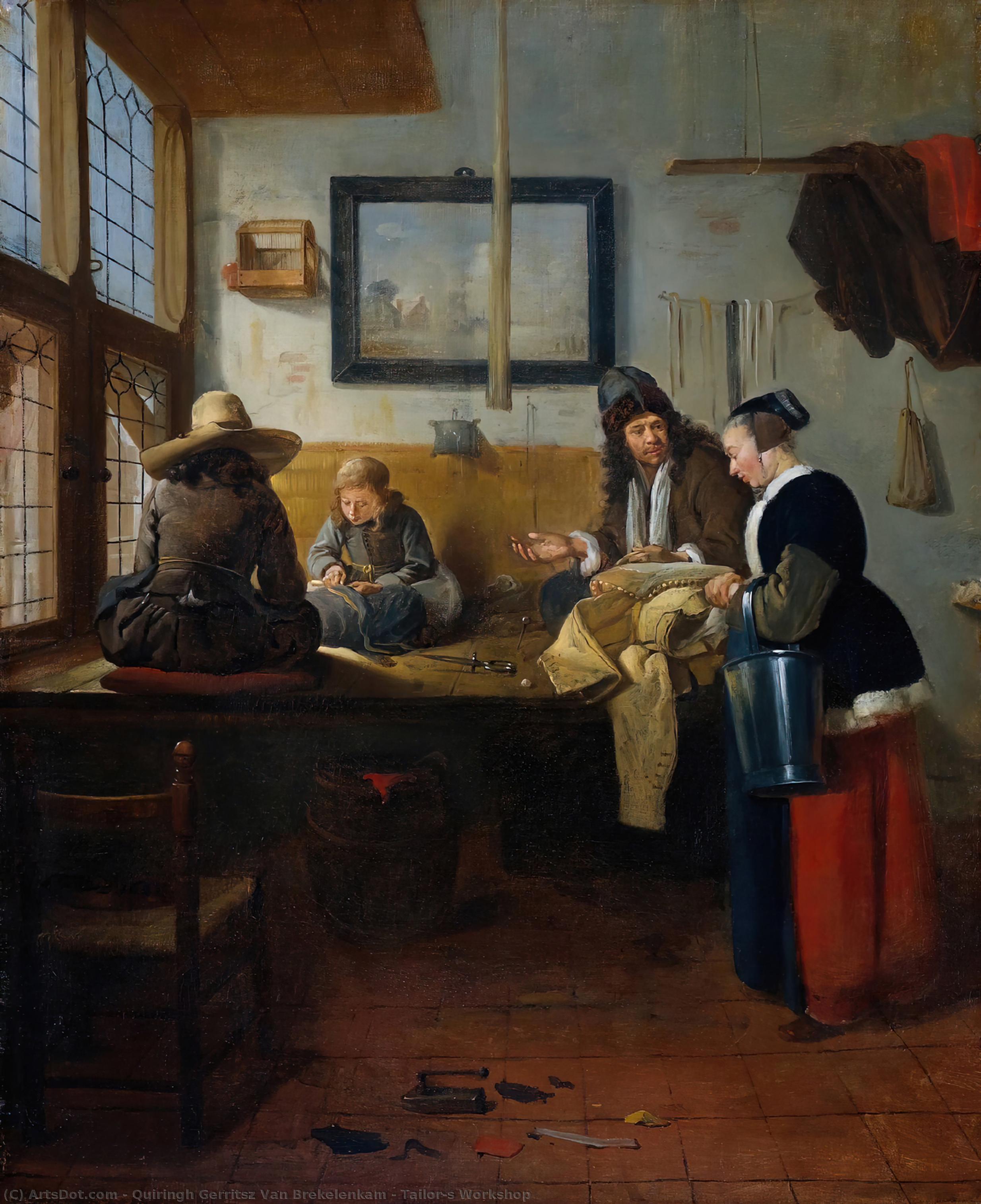 Tailor's Workshop — Kvirinh Gerritsz. Van Brekelenkam
