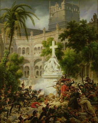 Assault On The Monastery Of San Engracio — Louis François Baron Lejeune