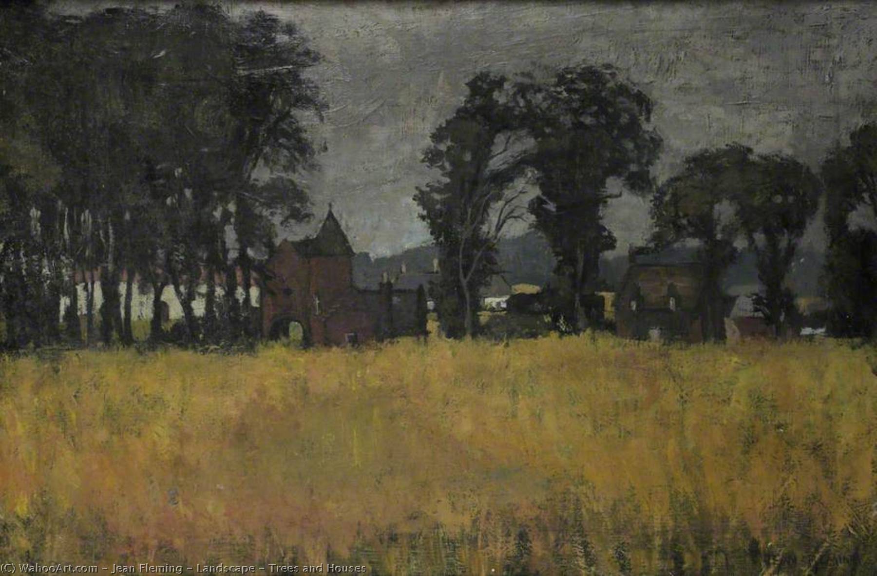 Landscape – Trees And Houses — Jean Fleming