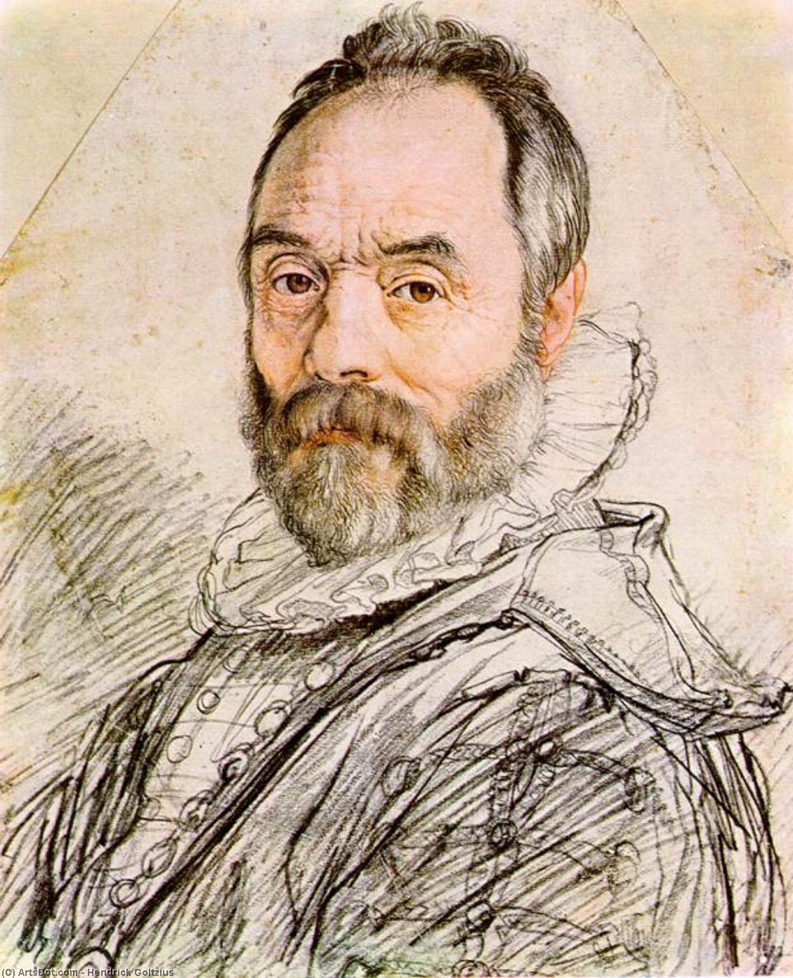 Portrait Of Sculptor Giambologna — Hendrik Goltzius