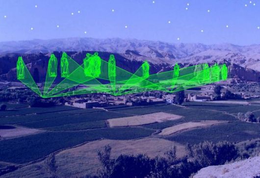 250 Images Of Laser Recreations Of The Buddhas Of Bamiyan — Hiro Yamagata