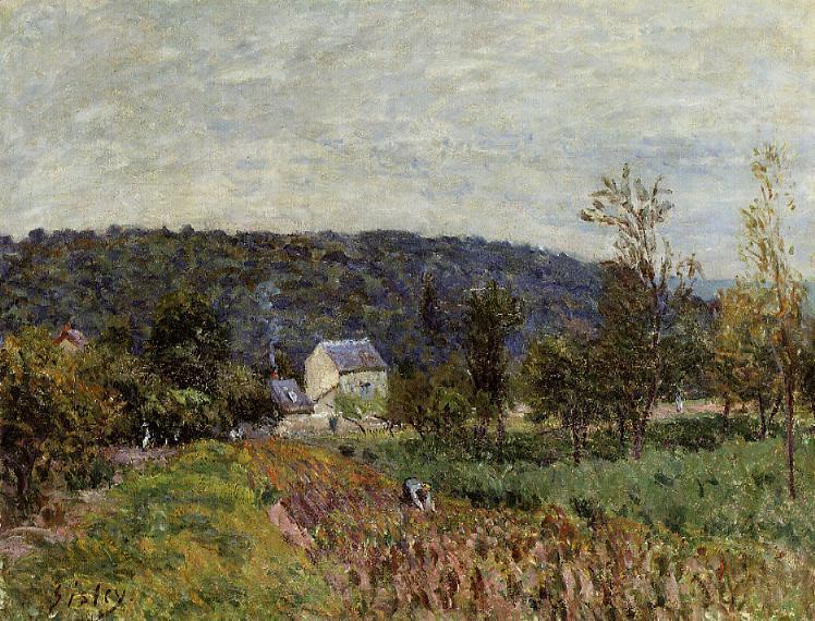 An Autumn Evening Near Paris — Alfred Sisley