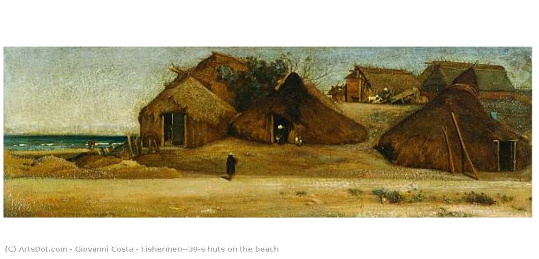 Fishermen's Huts On The Beach — Giovanni Costa