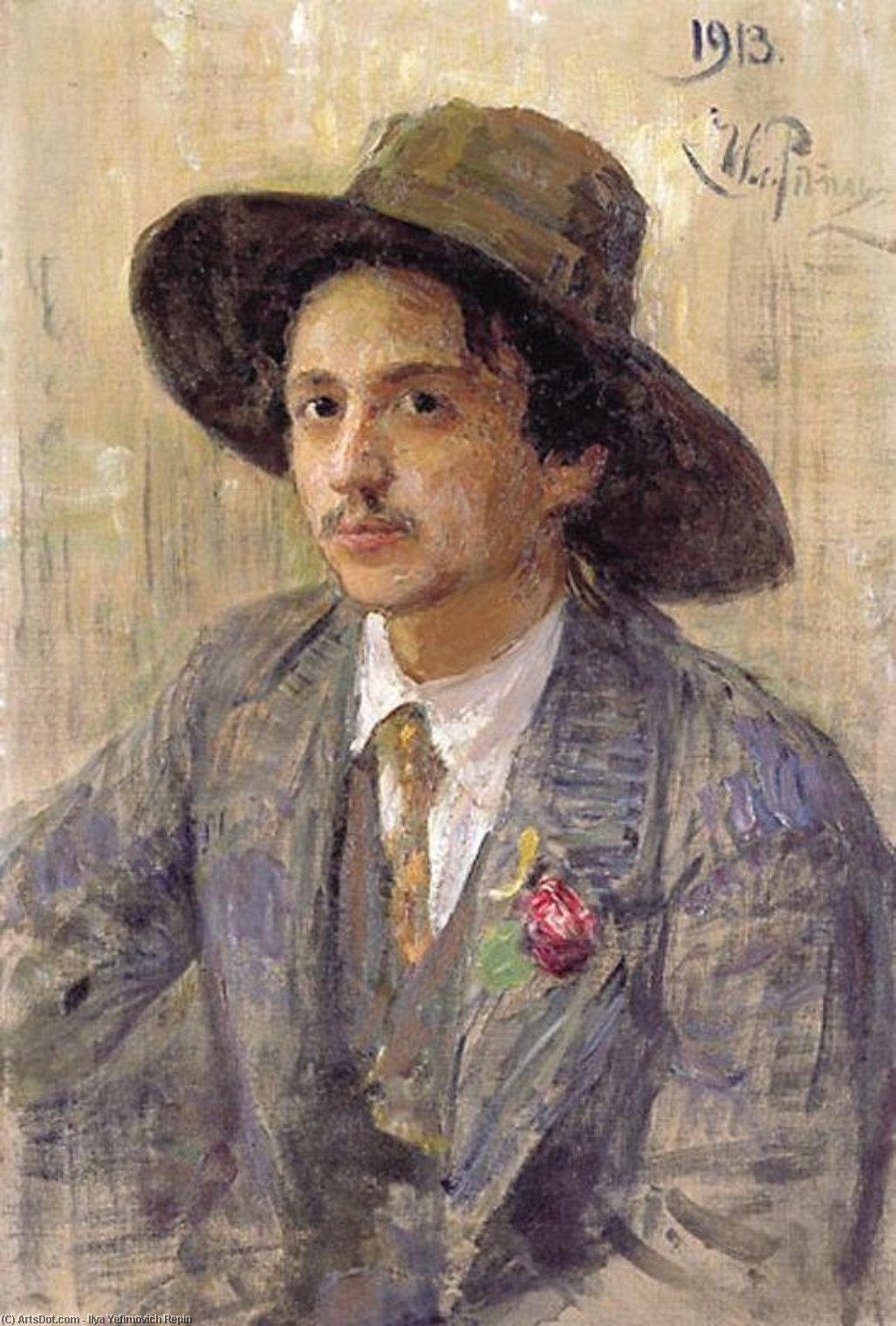Portrait Of The Painter Isaak Izrailevich Brodsky — Ilya Yefimovich Repin
