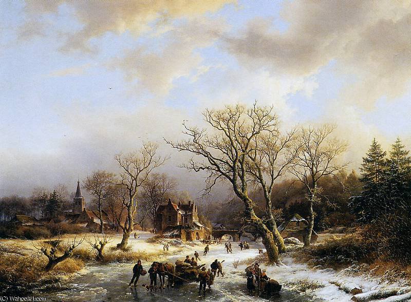 Winterlandscape Sun — Hendrik Barend Koekkoek