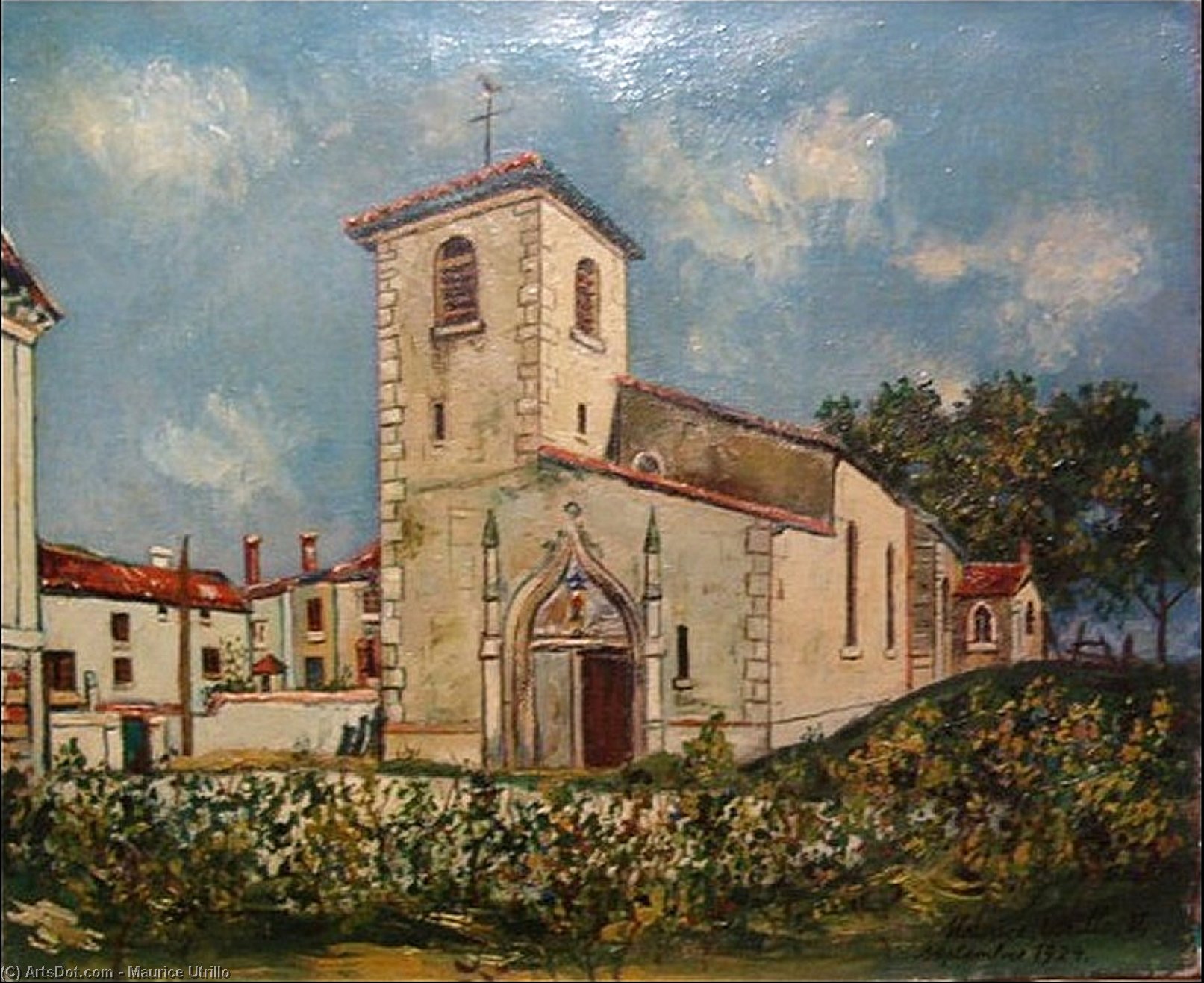 The Church Of St. Bernard, Ain, In Summer — Maurice Utrillo