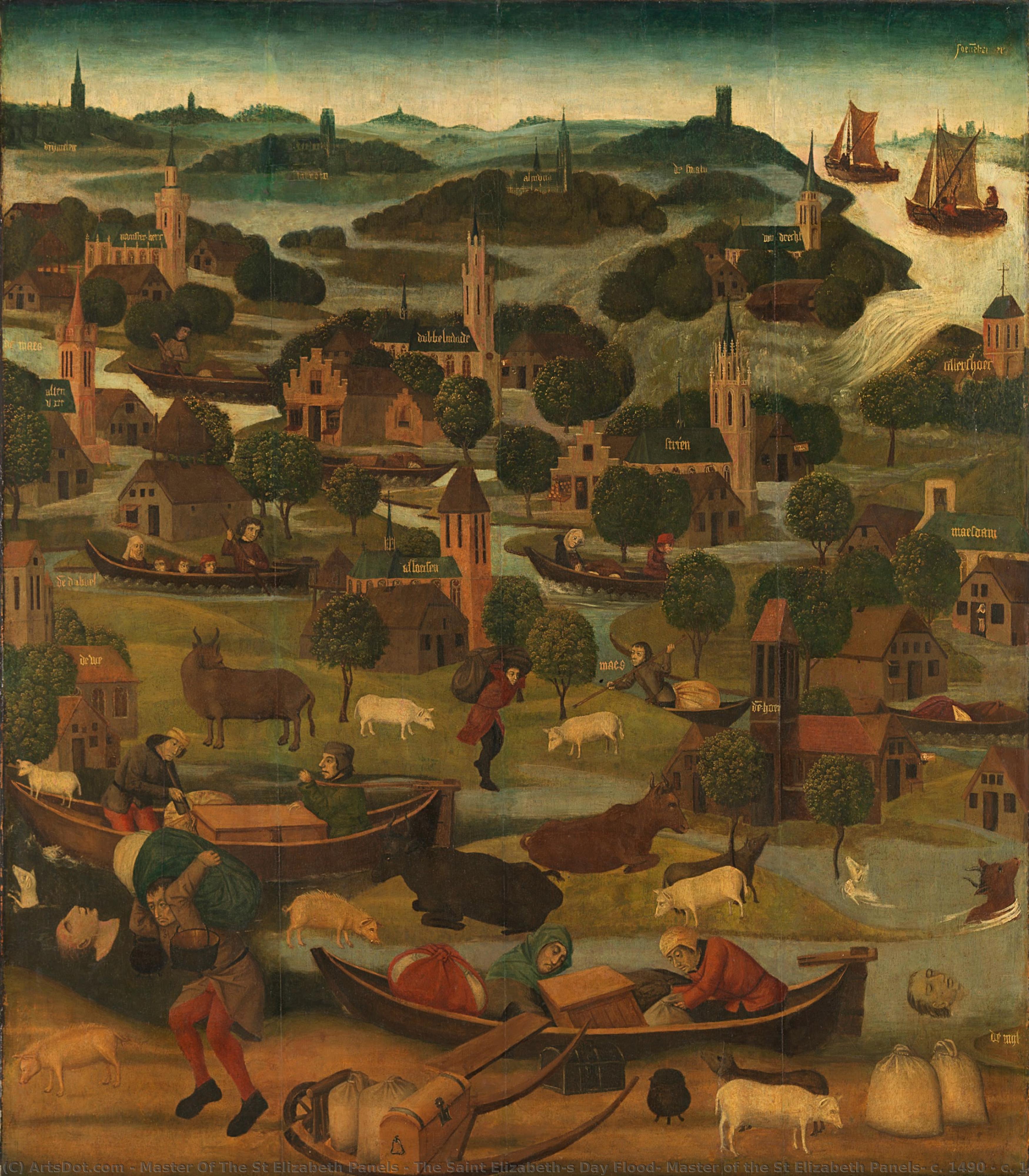 The Saint Elizabeth’s Day Flood, Master Of The St Elizabeth Panels, C. 1490 - C. 1495 — Master Of The St Elizabeth Panels