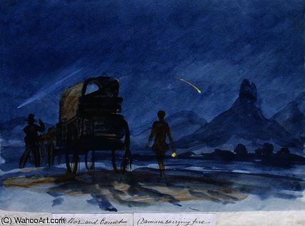 Comet And Meteor Seen From Camp — トーマス・ベインズ