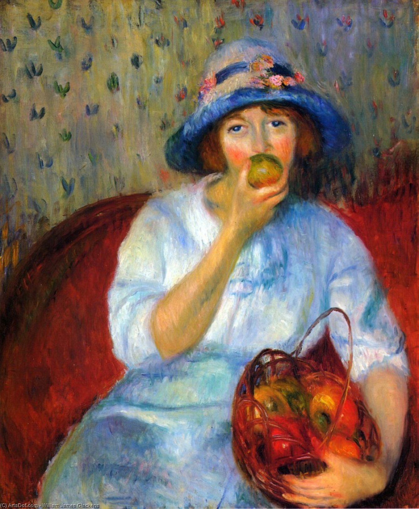 Girl With Green Apples — William James Glackens