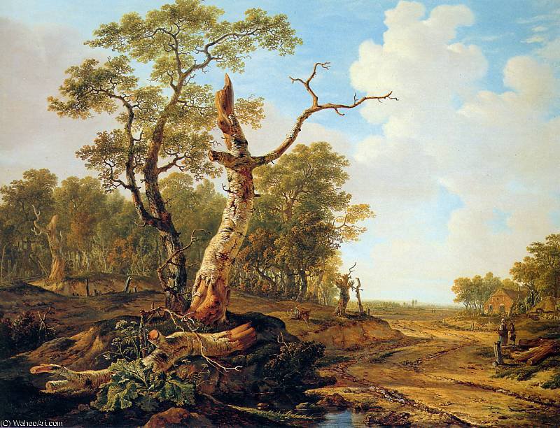 Landscape With Dead Tree Sun — Abraham Van Strij