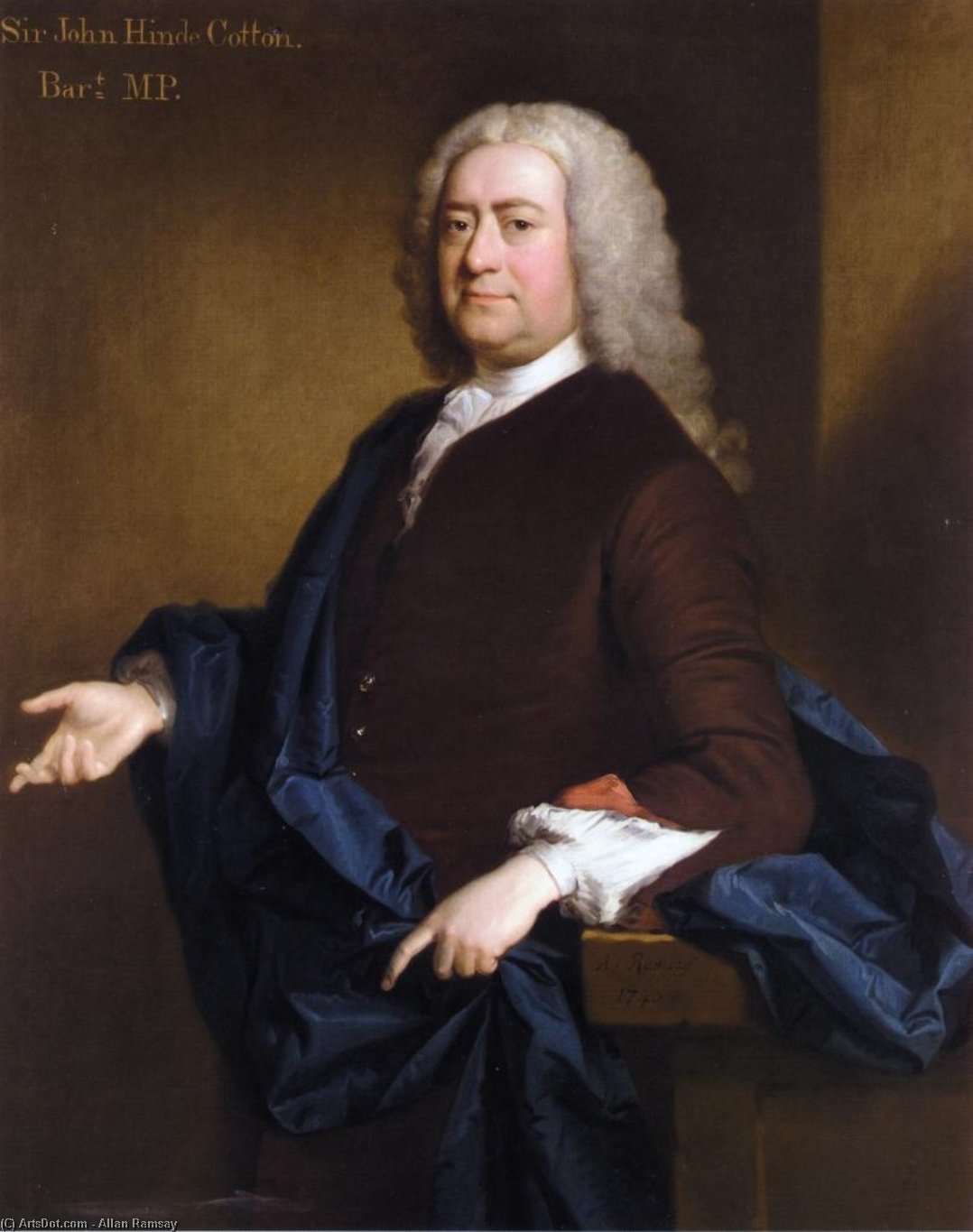 Portrait Of Sir John Hynde Cotton, 3rd Bt — Allen Ramsay