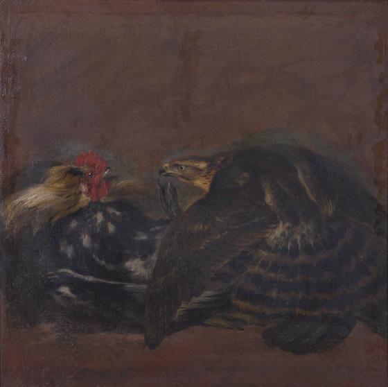 Aigle Terrassant Un Coq — Boel Pieter (boule)