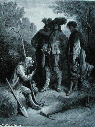 Illustration For The Old Man And The Three Young Men — Paul Gustave Doré
