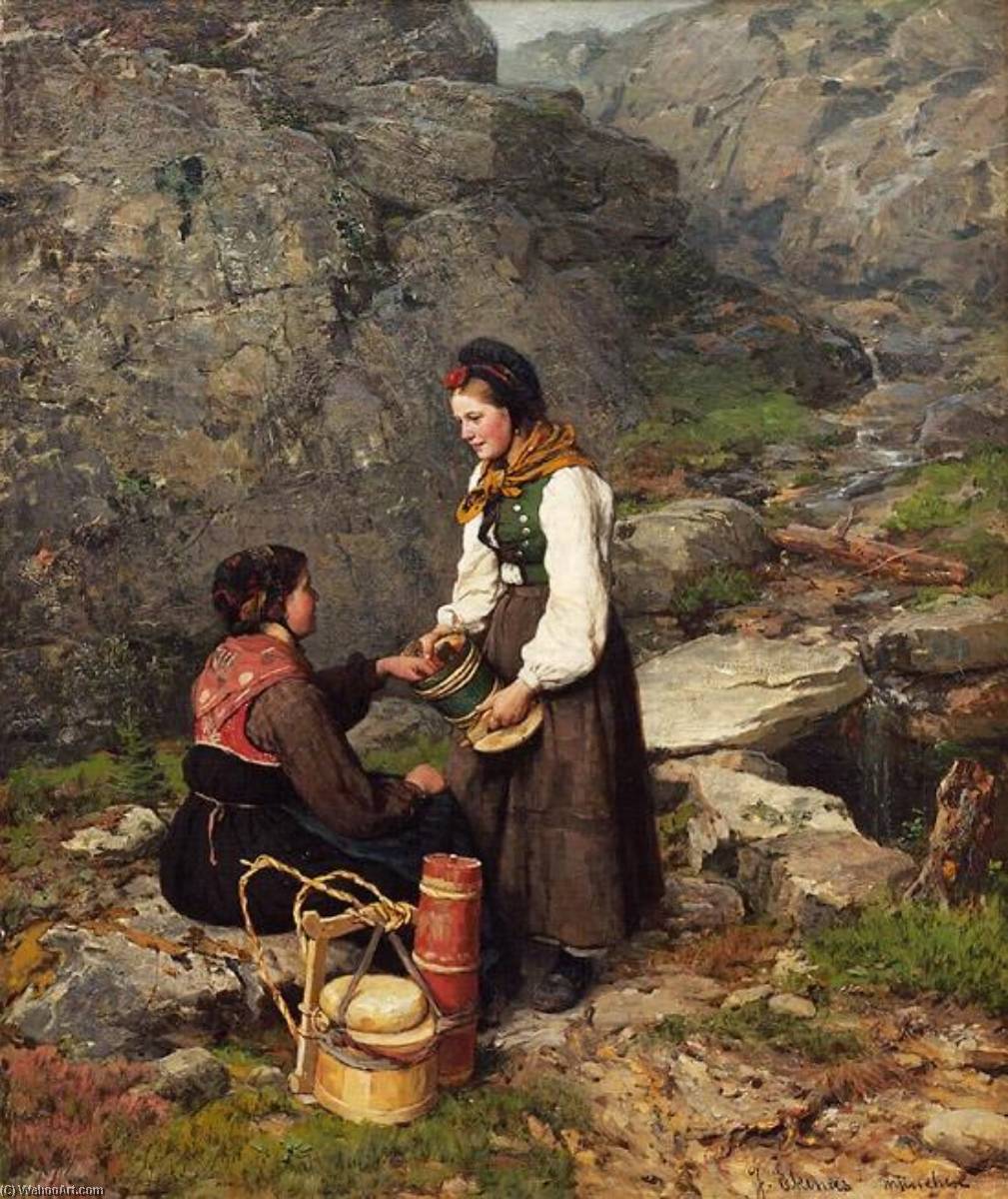 To Kvinner I Bunader Fra Flesberg I Numedal — Jahn Ekenaes