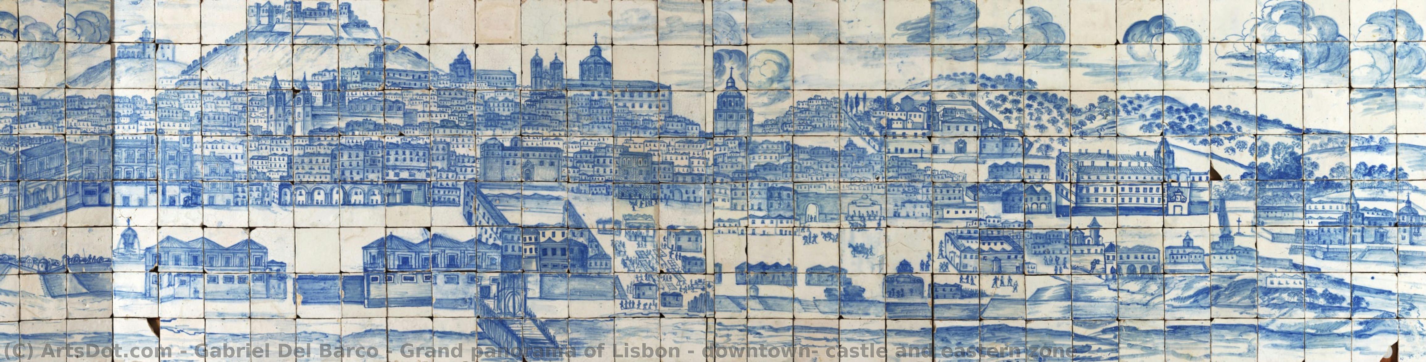Grand Panorama Of Lisbon - Downtown, Castle And Eastern Zone — Gabriel Del Barco