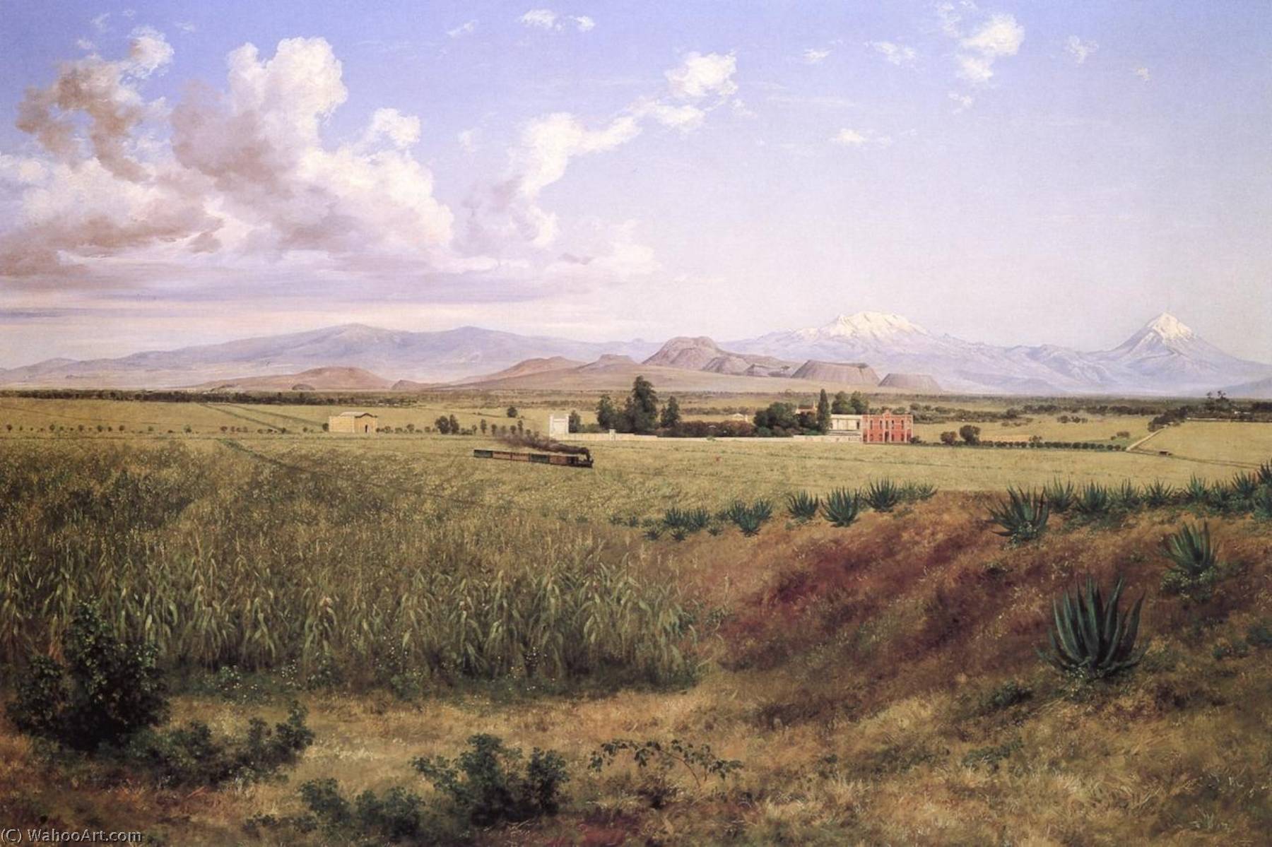 Hacienda De Coapa Y Los Volcanes — José María Velasco