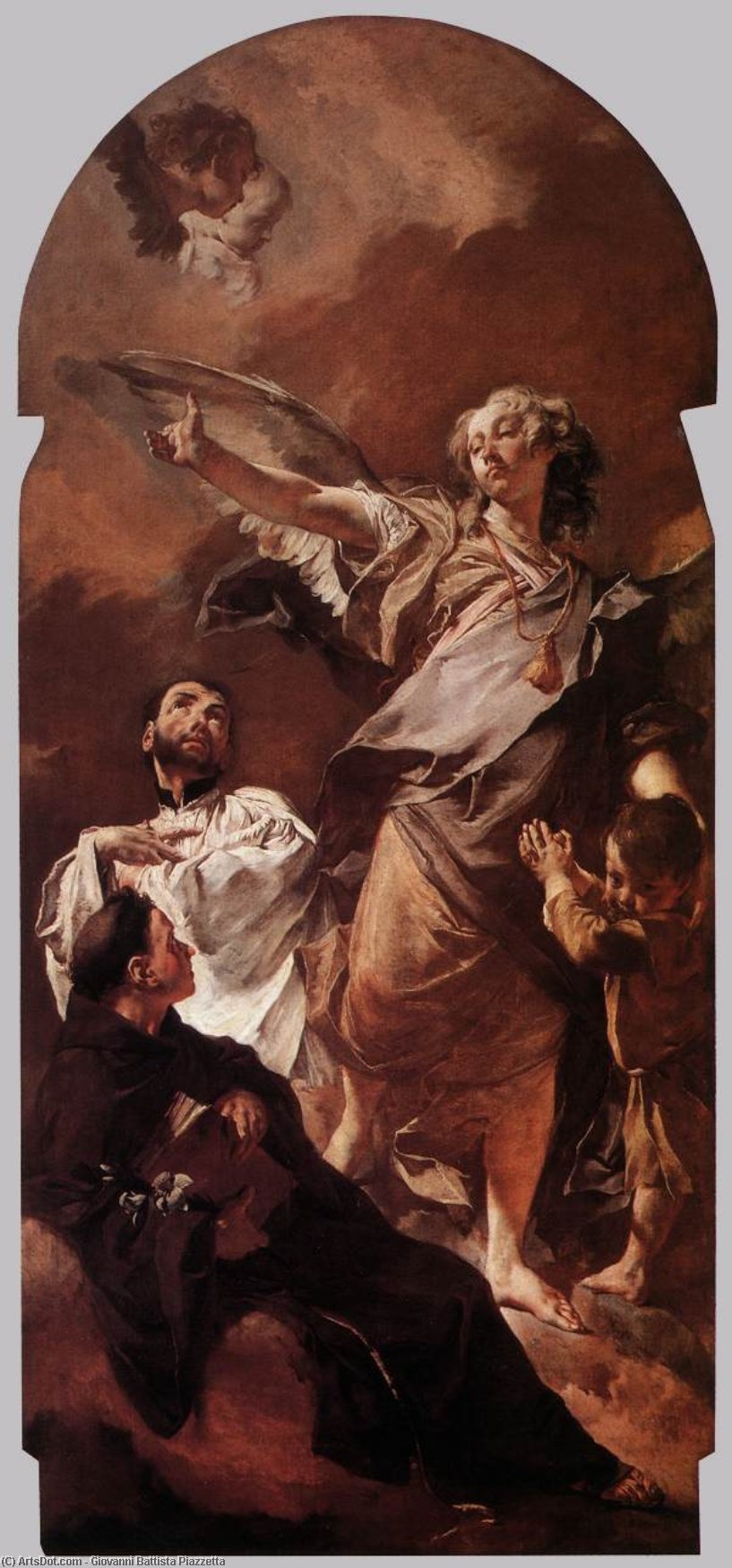 The Guardian Angel With Sts Anthony Of Padua And Gaetano Thiene — Giovanni Battista Piazzetta