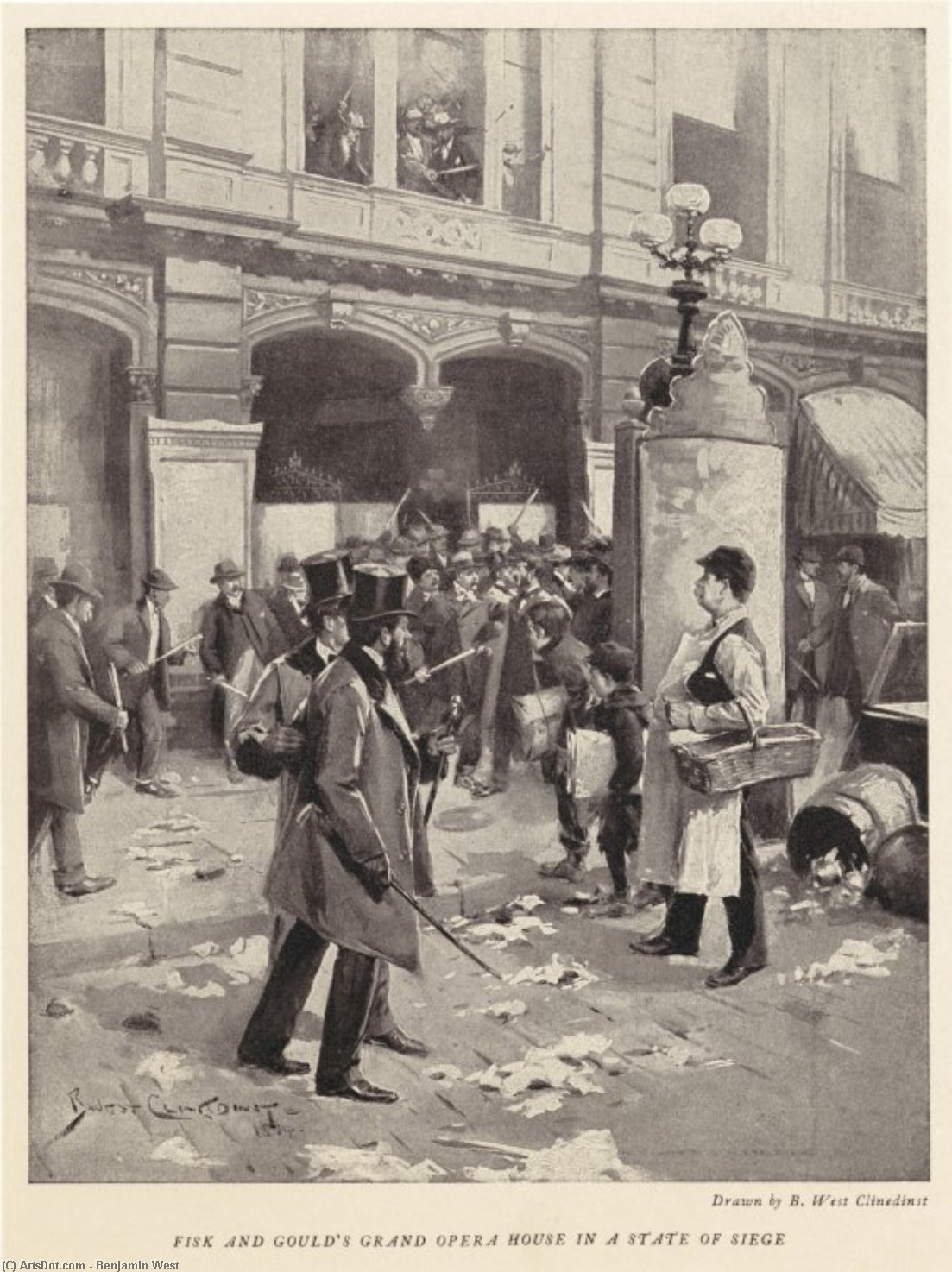 Fisk And Gould's Grand Opera House In A State Of Siege — Benjamin West