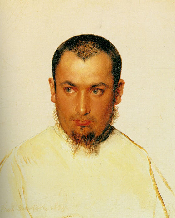 Head Of A Camoldine Monk — Hippolyte-paul Delaroche