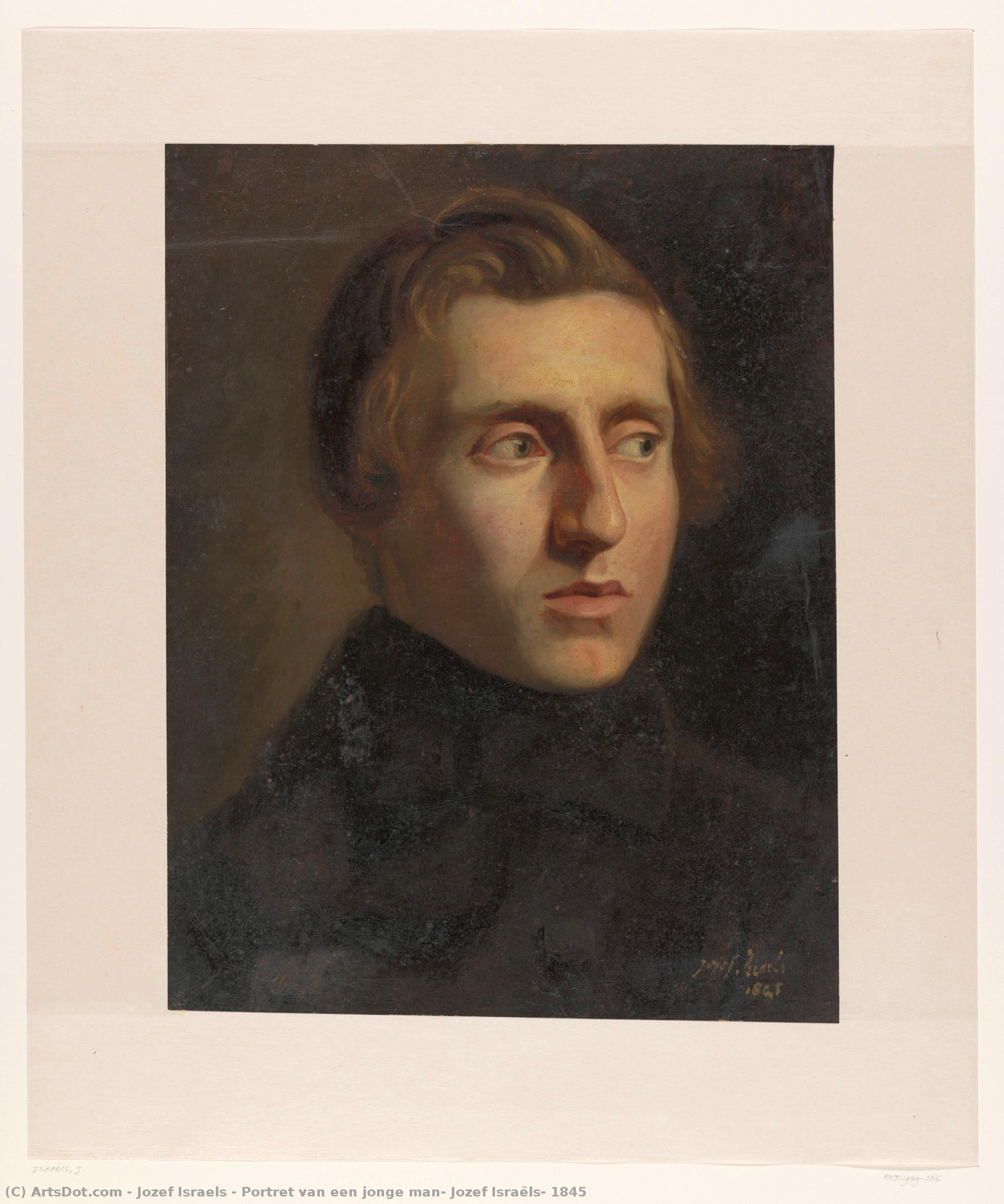 Portret Van Een Jonge Man, Jozef Israëls, 1845 — Jozef Israëls