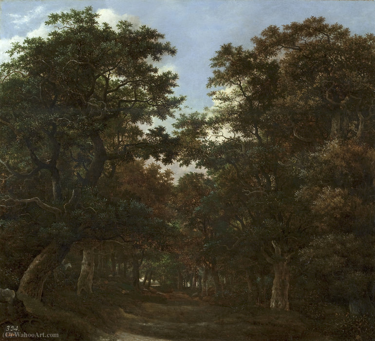 Forest With Riders And Dogs — Cornelis Hendricksz El Joven Vroom