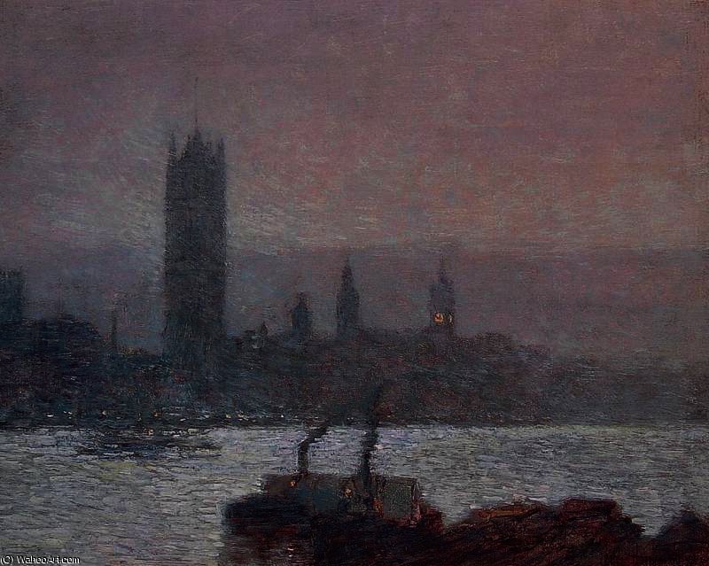 Houses Of Parliament Early Evening — Frederick Childe Hassam