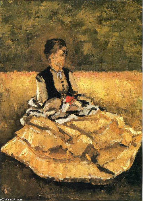 Woman Seated On The Lawn — Gustav Kajlebot