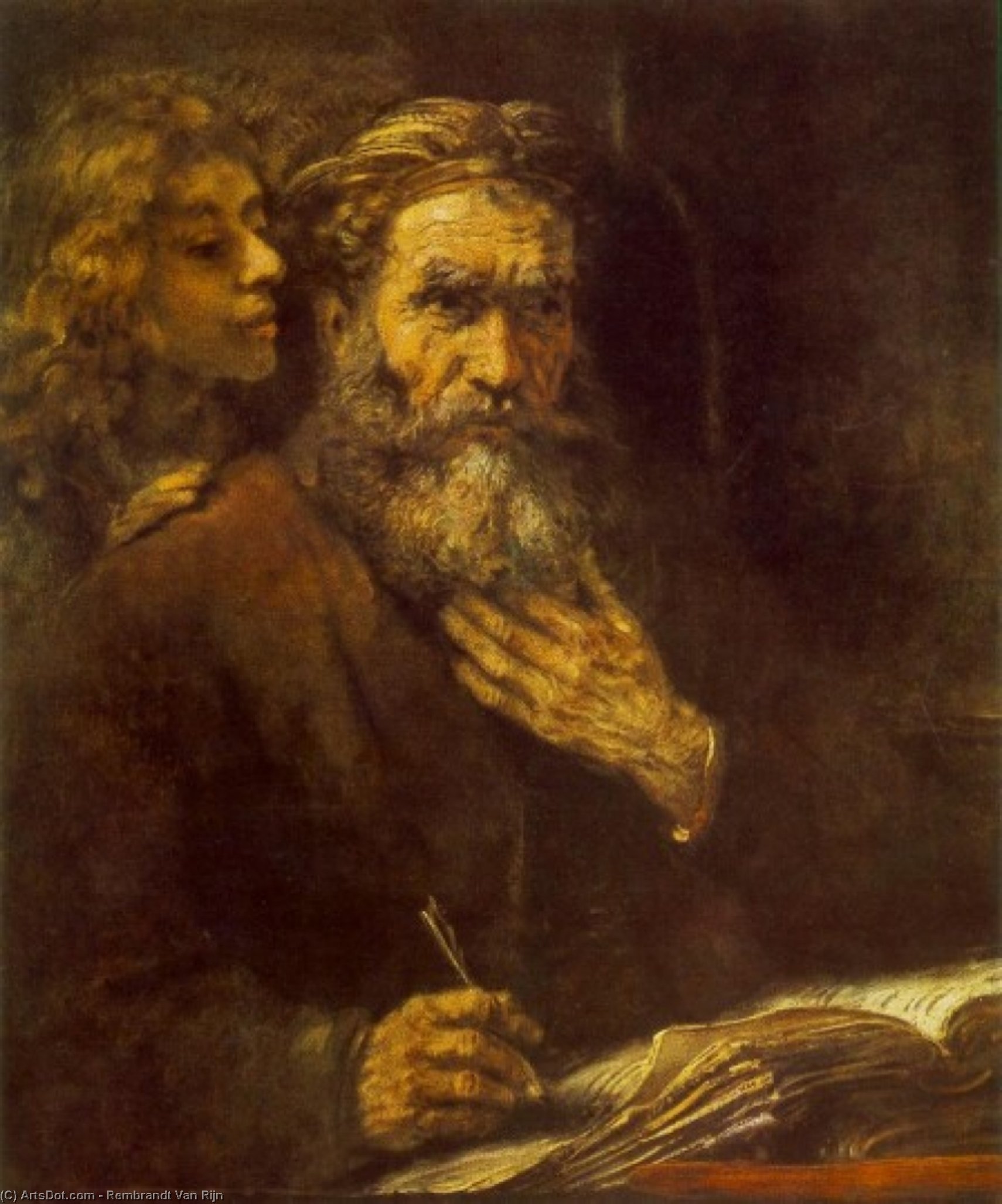 Evangelist Matthäus Und Der Engel — Rembrandt Van Rijn