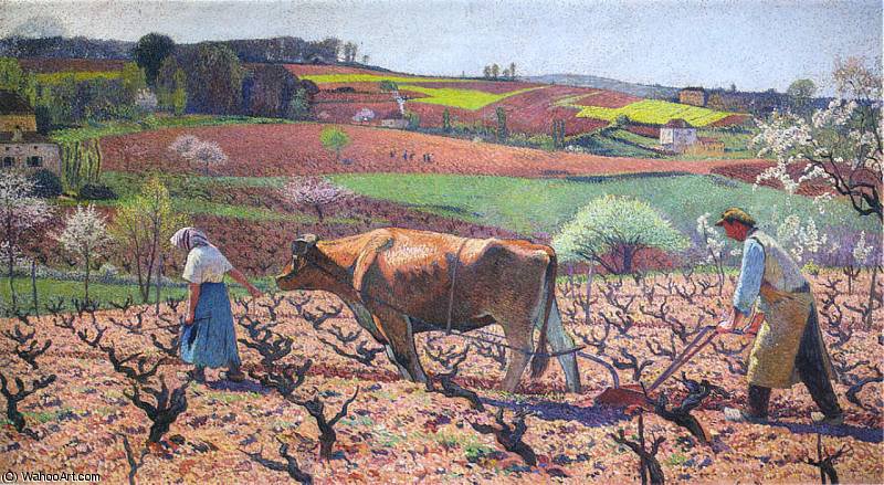 Laborers Prepare The Vines In Quercy — Henri Jean Guillaume Martin