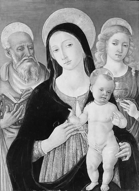 Madonna And Child With Saints Jerome And Mary Magdalen — Matteo Di Giovanni Di Bartolo