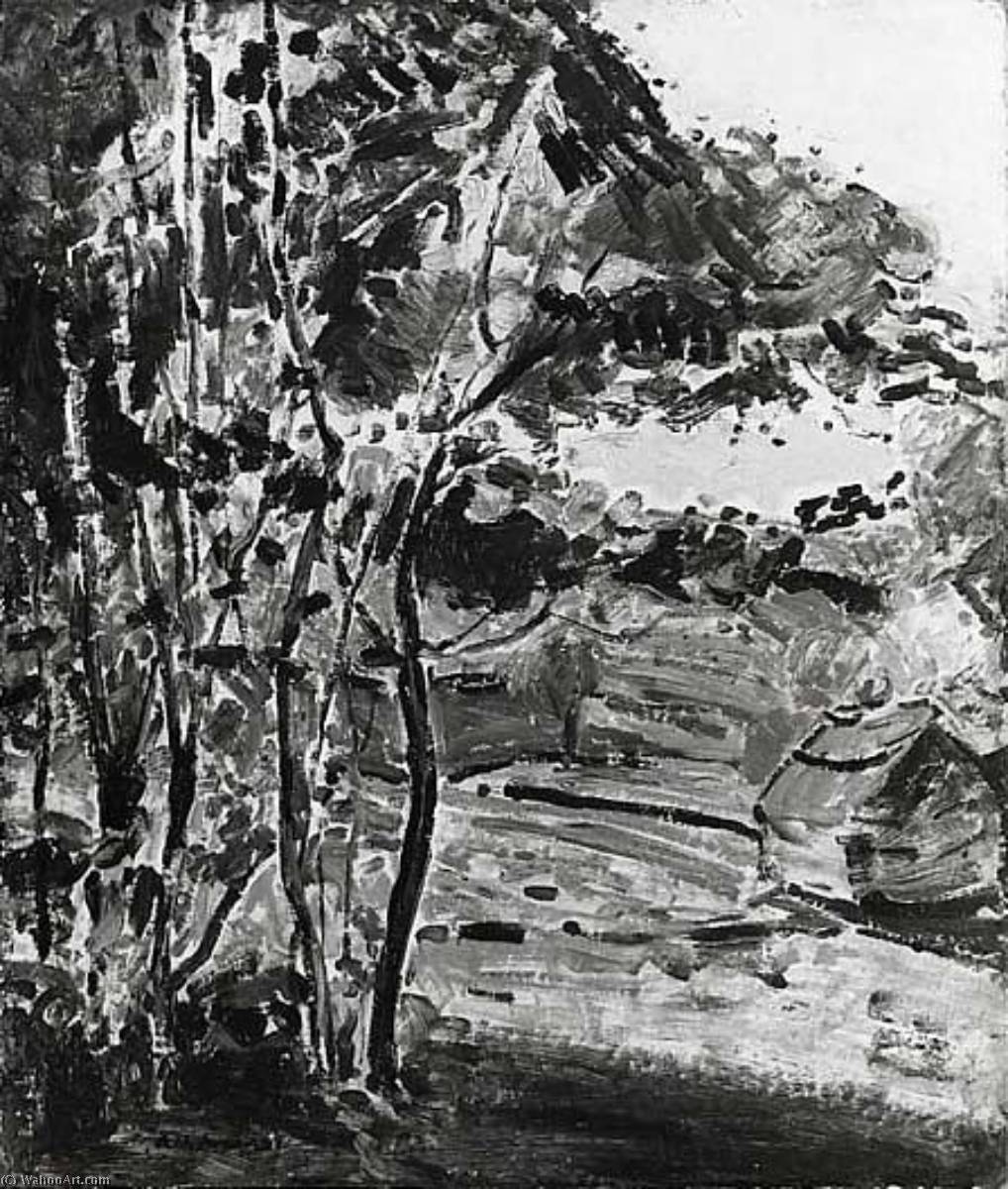 Landscape With Farm, (painting) — Alfred Henry Maurer