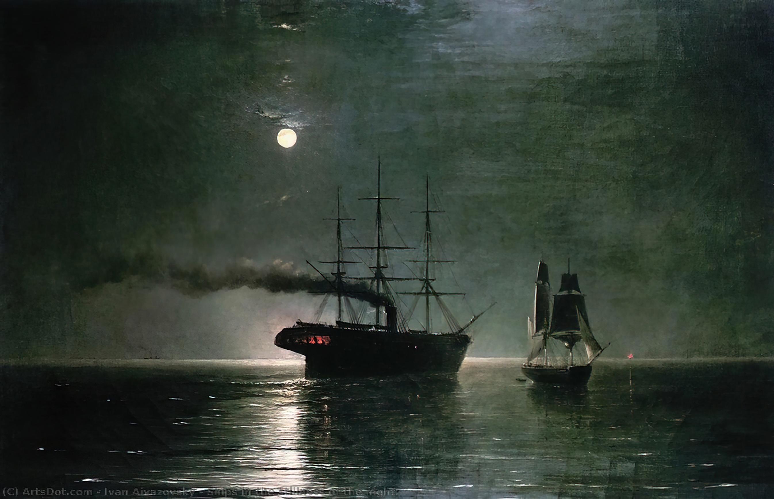Ships In The Stillness Of The Night — Ivan Konstantinovich Aivazovsky