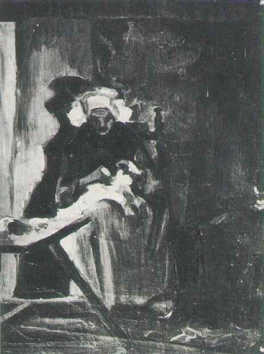 Peasant Woman Sewing — Vincent Willem Van Gogh