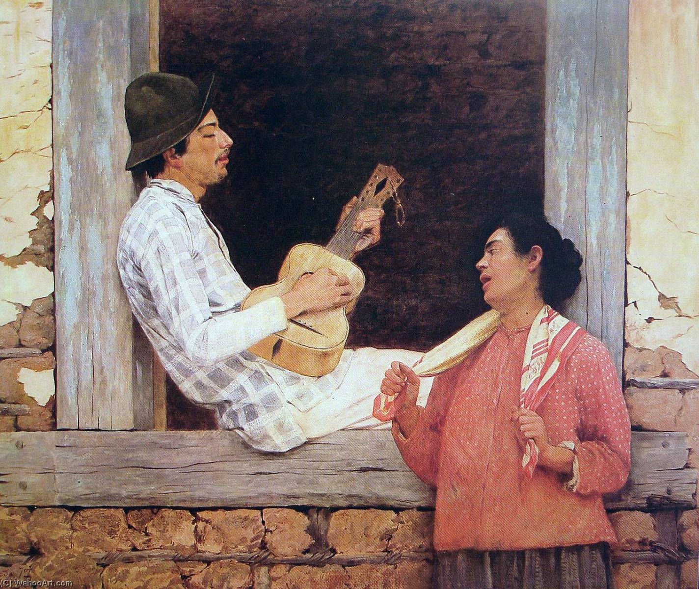 Português The Guitar Player Português O Violeiro — José Ferraz De Almeida Júnior