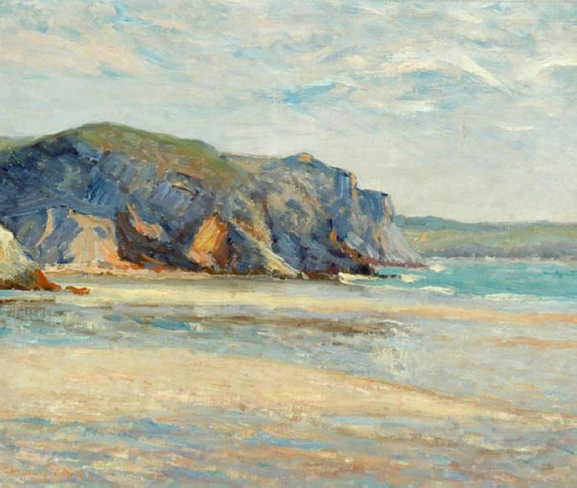 The Beach At Morgat, Finistere — Maxime Emile Louis Maufra