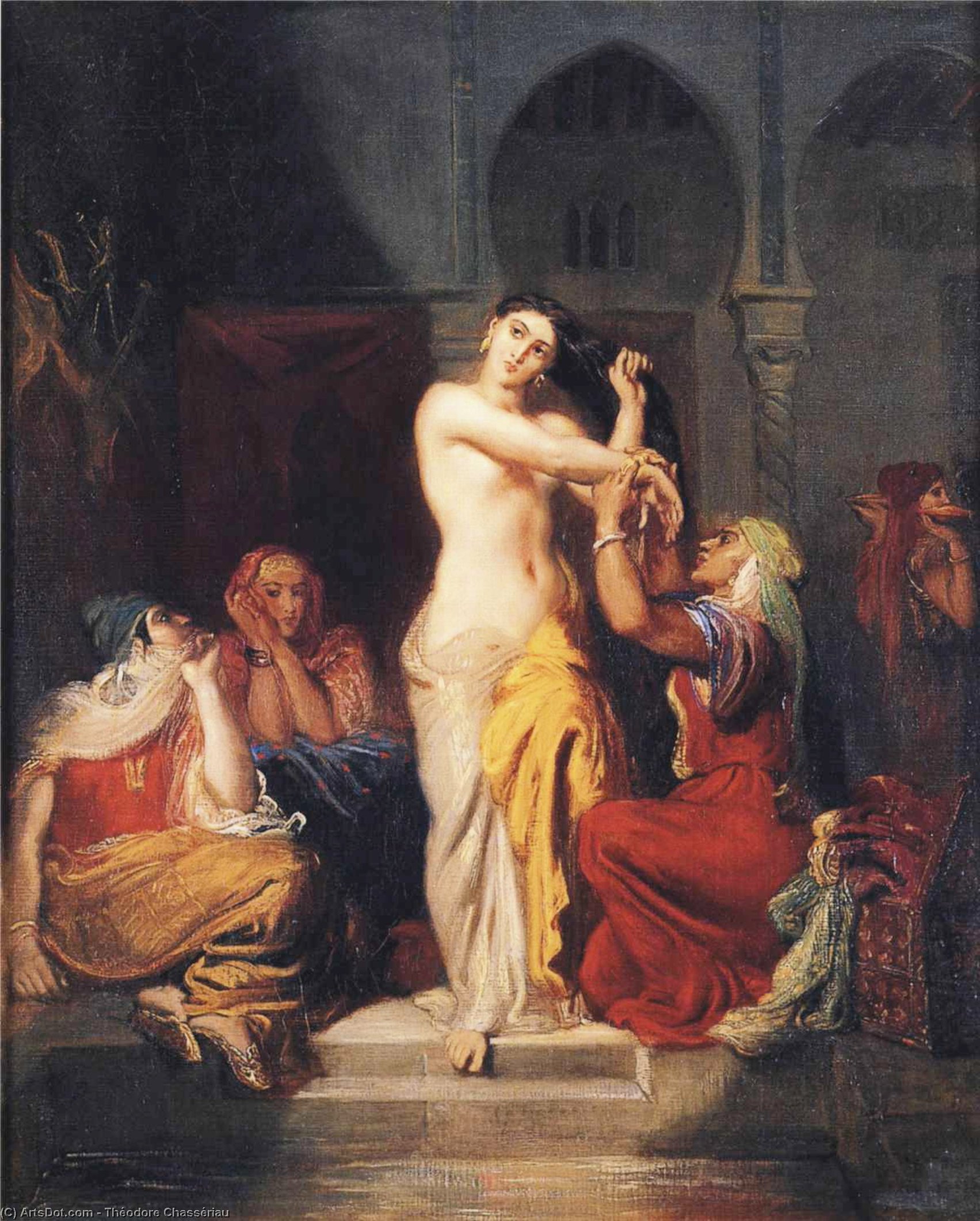 Moorish Woman Leaving The Bath In The Seraglio — Théodore Chassériau