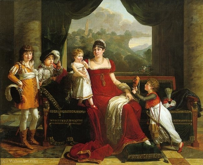 Portrait Of General Clarke With Her Four Children — François Xavier Fabre