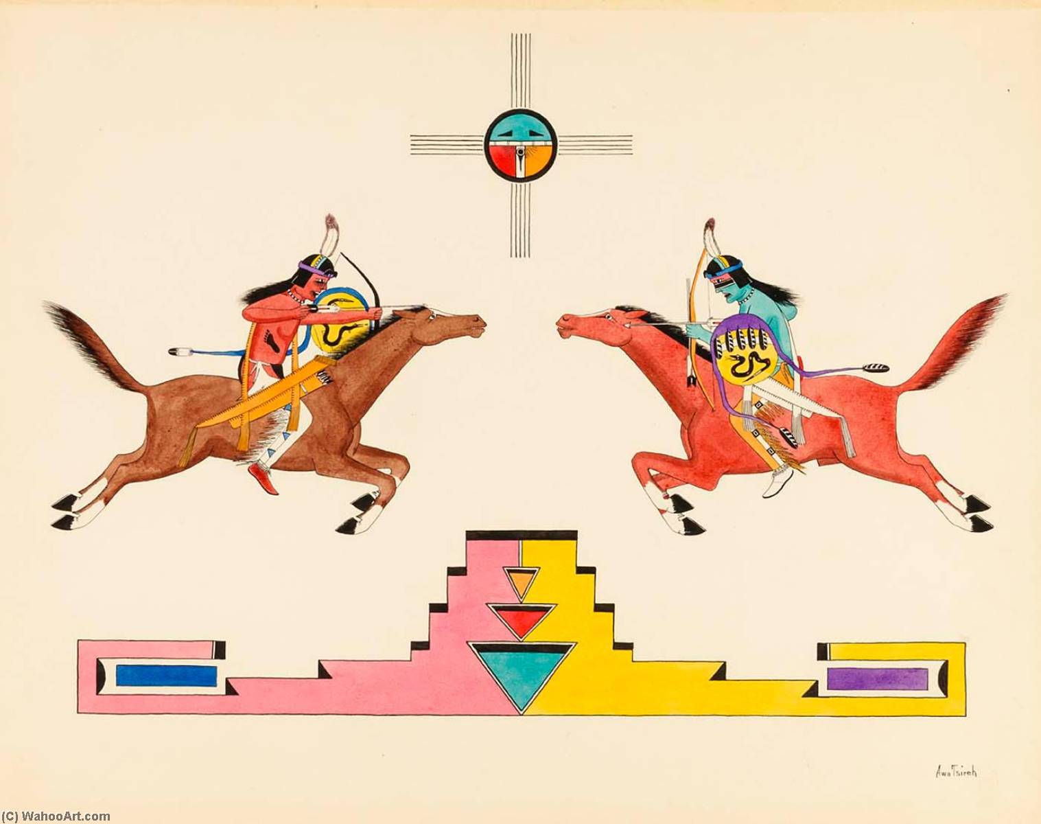 Mounted Warriors — Awa Tsireh