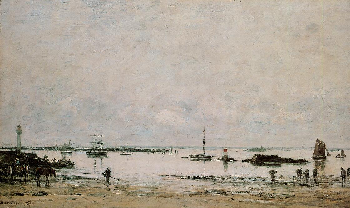 The Port Portrieux At Low Tide — Eugène Louis Boudin