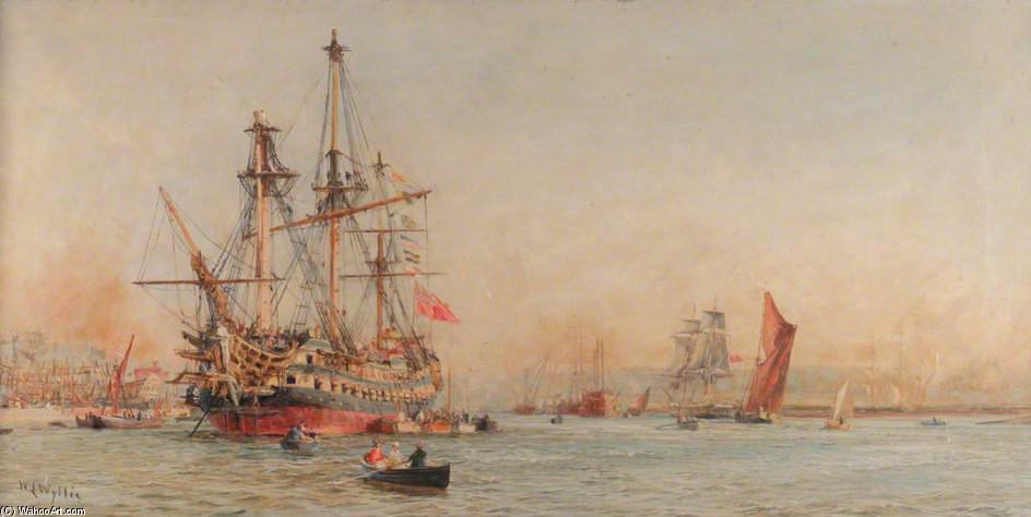 Wooden Warships On The Medway — William Lionel Wyllie