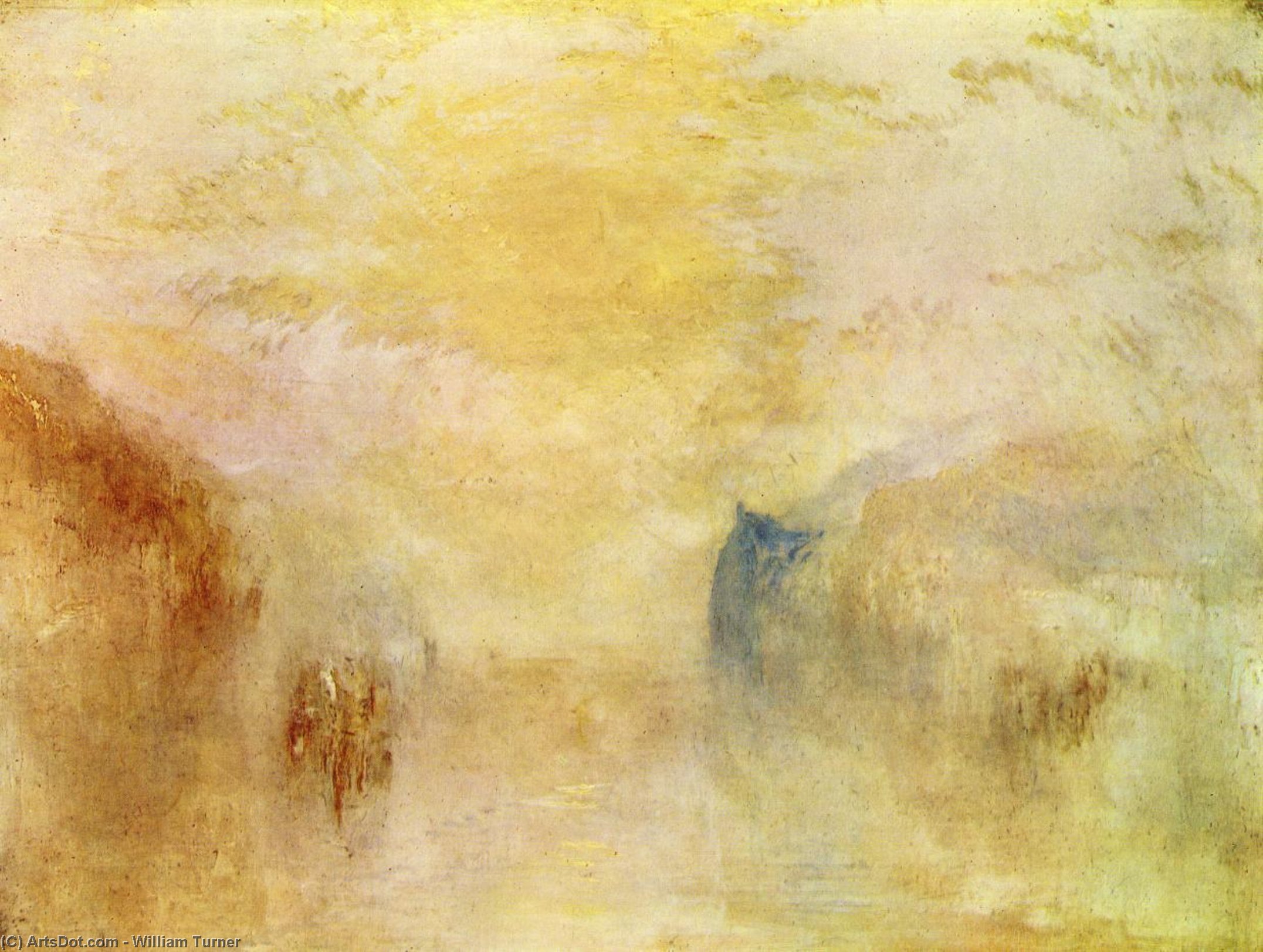 Sunrise, With A Boat Between Headlands — Јозеф Турнер