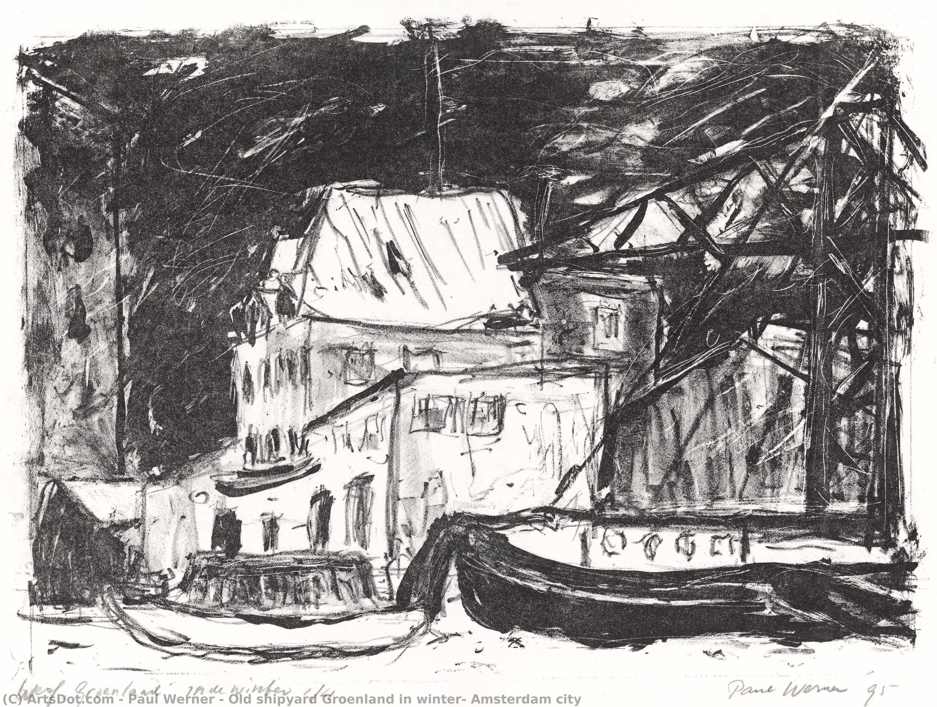 Old Shipyard Groenland In Winter, Amsterdam City — Paul Werner