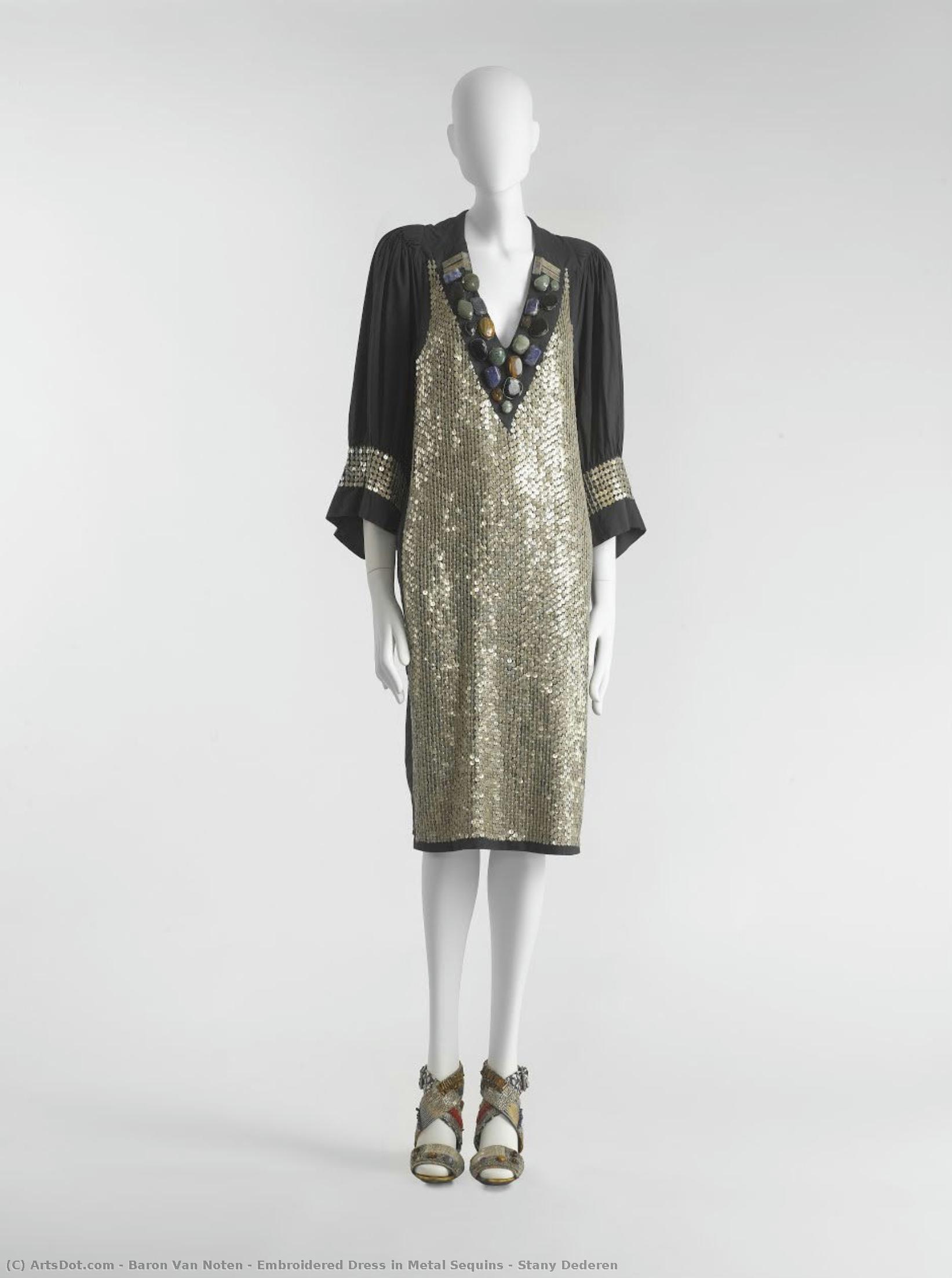 Embroidered Dress In Metal Sequins © Stany Dederen — Baron Van Noten