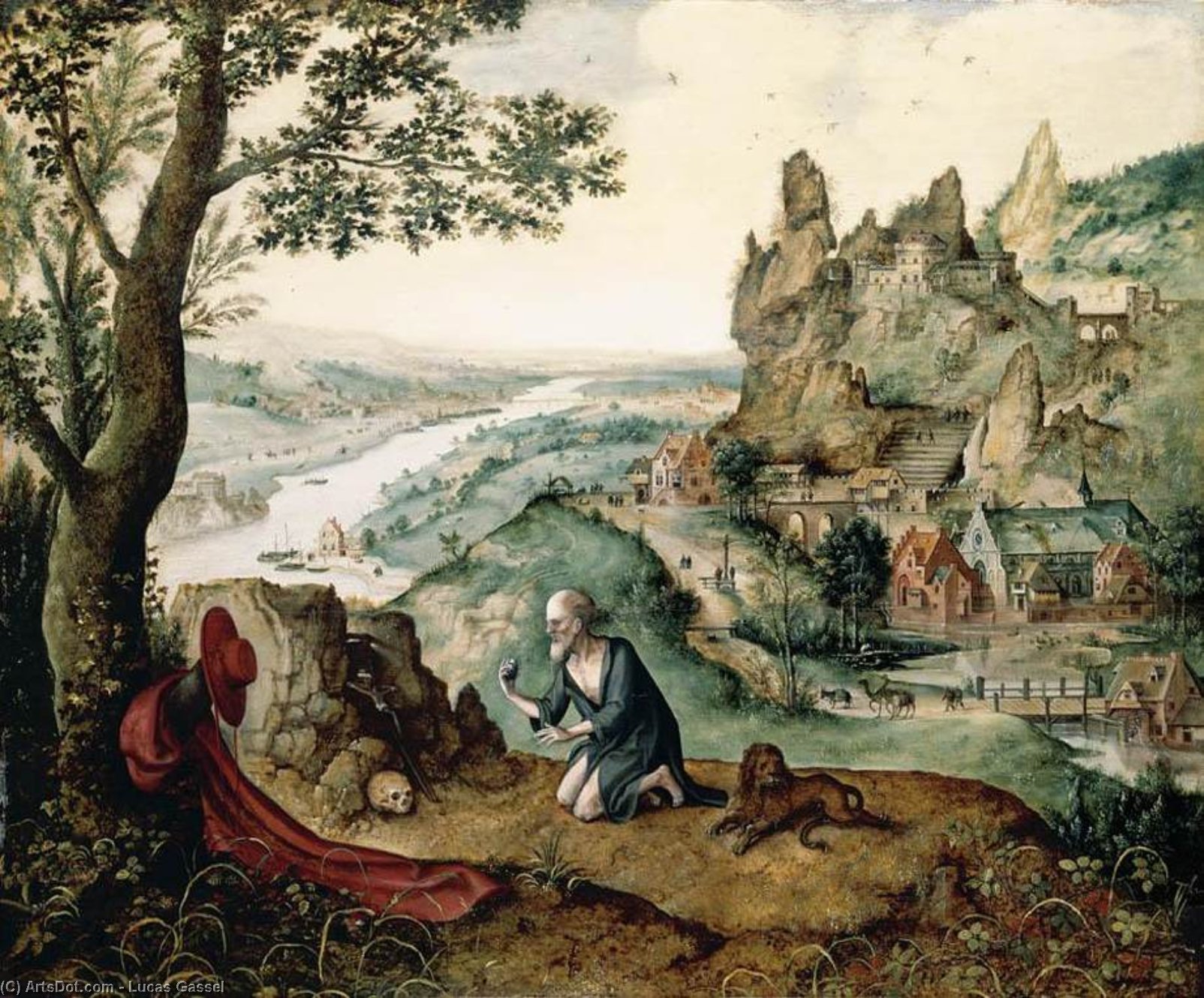 Landscape With The Penitent St Jerome — Lucas Gassel