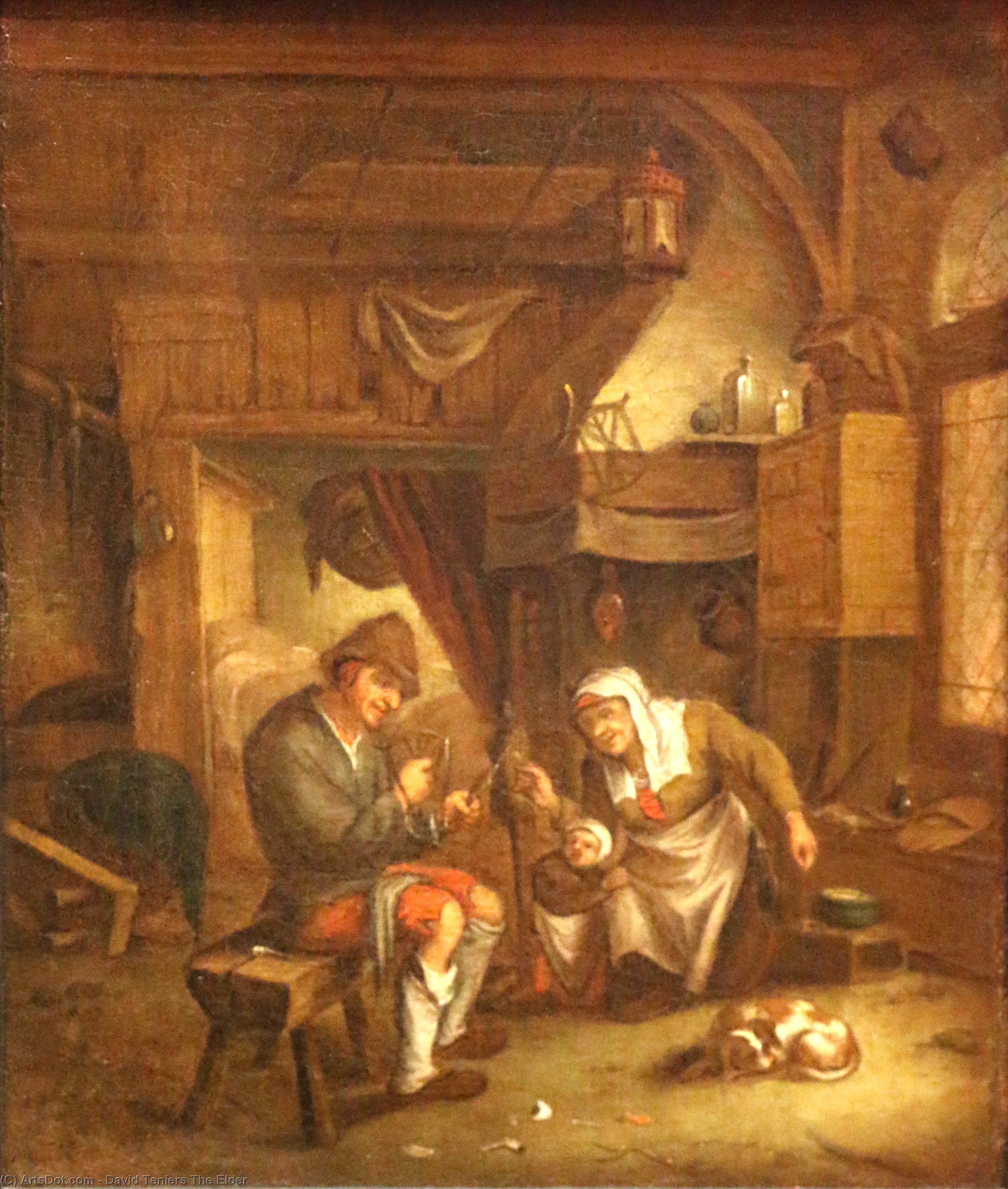 Dutch-old Interior — David Teniers The Elder