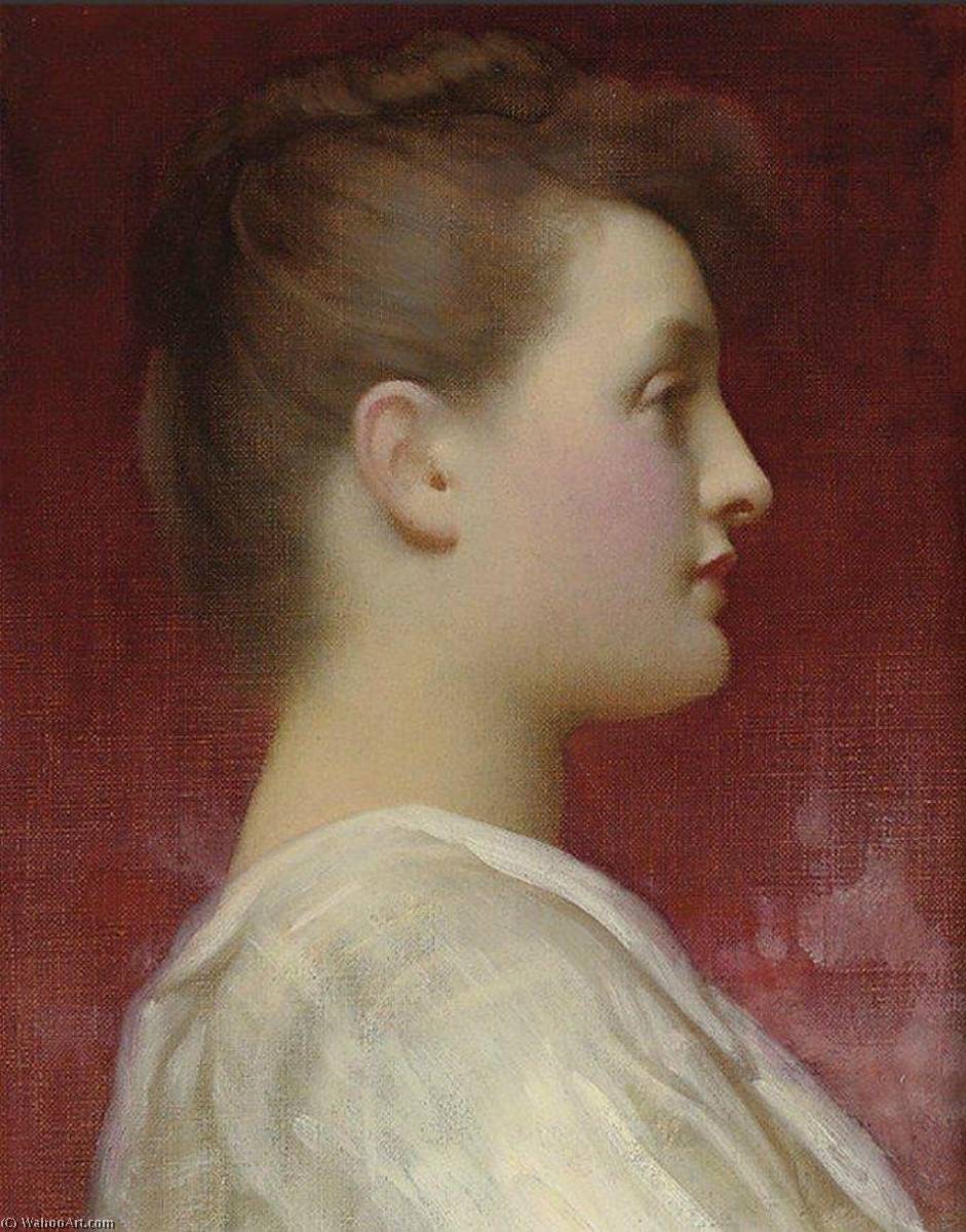 Head Of A Girl In A White Dress — Sir Frederic Lord Leighton