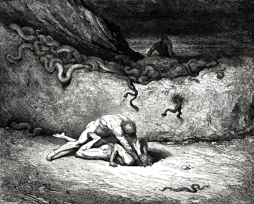 The Inferno, Canto 30, Lines 33-34. “that Sprite Of Air Is Schicchi; In Like Mood Of Random Mischief Vent He Still His Spite.” — Paul Gustave Doré