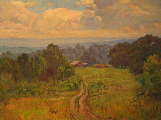 Landscape With Barn (road To Cottage) — Theodore Clement Steele